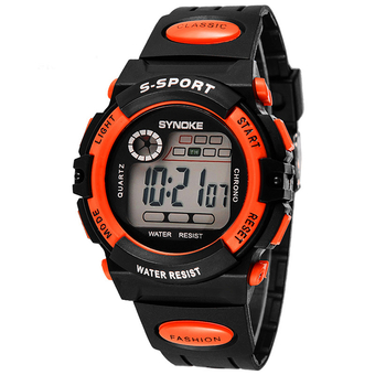 SYNOKE 99269 Child Adult LED Alarm Waterproof Sport Watch ss99269_Orange (Intl)