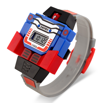 SKMEI นาฬิกาหุ่นยนต์ ดิจิตอล สำหรับเด็ก รุ่น SKMEI1095 สีเทา