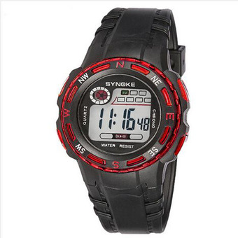 Synoke 99539 High Quality Students Unisex Sport Wristwatch 30m Waterproof Life Red