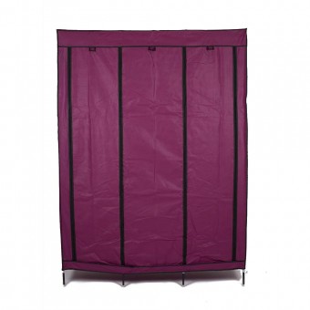 Nance Shop ตู้เสื้อผ้า แบบ3บล๊อค ขนาด128x45x175cm (สีน้ำตาลแดง)