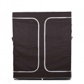 Nance Shop ตู้เสื้อผ้า แบบเปิดซิป 2ด้าน ขนาด150x45x150cm (สีน้ำตาล)