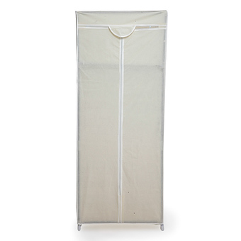 Nance Shop ตู้เสื้อผ้ามีซิบหน้า ขนาด 60 x 45 x 145 cm พร้อมผ้าคลุม (สีครีม)