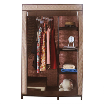 Hako ตู้เสื้อผ้าญี่ปุ่น รุ่น Habari Brownie ขนาด 90 x 50 x 140 ซม. - สีโทนน้ำตาล ลายจุด