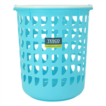 Tesco ตะกร้าผ้ากลมหูหิ้ว รุ่น 5918 - สีฟ้า