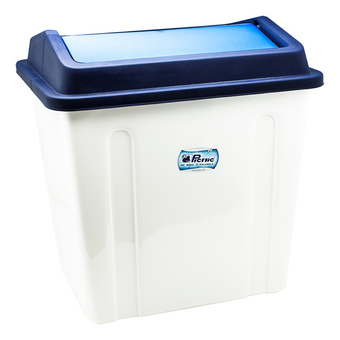 PICNICPLAST ถังขยะความจุ 17 ลิตร - สีขาวฝาฟ้า
