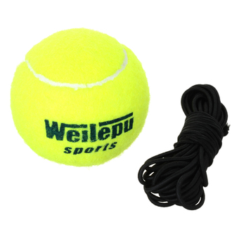 Tennis Sports Trainer Training Ball w/ Rubber Rope - Fluorescent Yellow - INTL