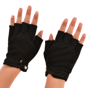 Sunweb Sport Fitness Cycling Gloves Half Finger Glove Weightlifting Gym Gloves For Men And Women ( Black )