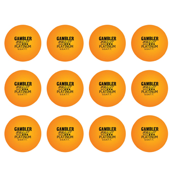 GAMBLER ลูกปิงปอง Hybrid 3 ดาว U.S.A.T.T. Approved 12 ลูก (สีส้ม)