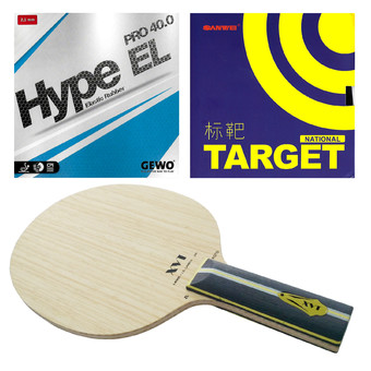 XVT ไม้ปิงปองประกอบ ZLC KOTO ด้ามตรง พร้อมยางปิงปอง GEWO HYPE EL PRO 40.0 + ยางปิงปอง SANWEI TARGET NATIONAL