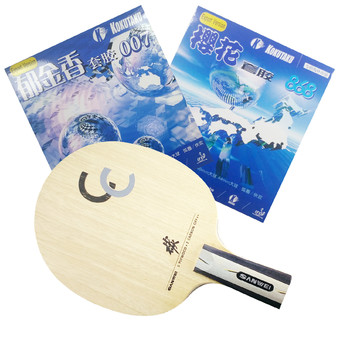 SANWEI ไม้ปิงปองรุ่น CC Carbon ด้ามไม้จีน + ยางปิงปอง KOKUTAKU ฟองน้ำญี่ปุ่น 2 ด้าน