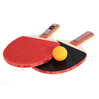 Pair Table Tennis Ping Pong Racket Paddle Bat with 3 Balls Outdoor Sports (Intl)