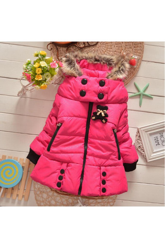 Thick Kids Girls Winter Warm Hoodies Coat (Intl)