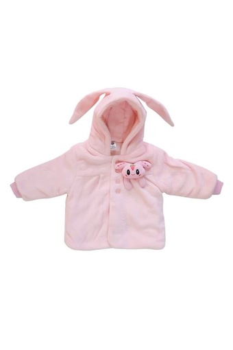H&amp;Y Baby เสื้อกันหนาวเด็กลายกระต่าย ( สีชมพู )