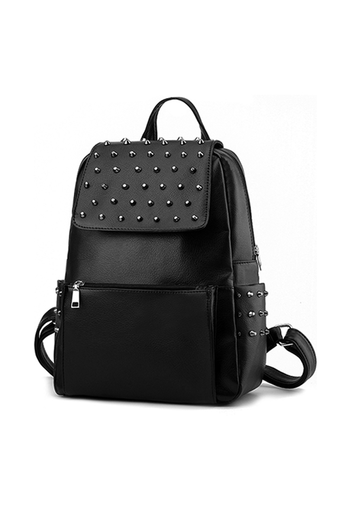 Little Bag กระเป๋าสะพายหลัง กระเป๋าเป้ กระเป๋าแฟชั่นผู้หญิง รุ่น LP-047 (สีดำ)