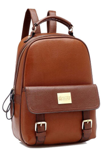 BAG MIX กระเป๋าสะพาย+กระเป๋าเป้+กระเป๋าแฟชั่นhandbag0031c-5เซต 1 ใบ (น้ำตาลเข้ม)