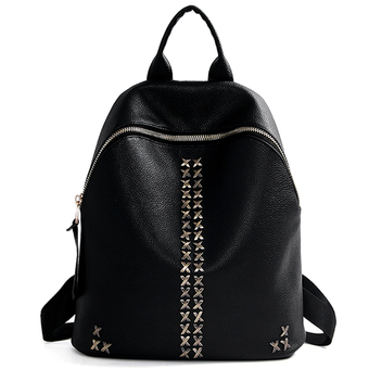Little Bag กระเป๋าเป้สะพายหลัง กระเป๋าเป้เกาหลี กระเป๋าสะพายหลังผู้หญิง backpack women รุ่น LP-076 (สีดำ)