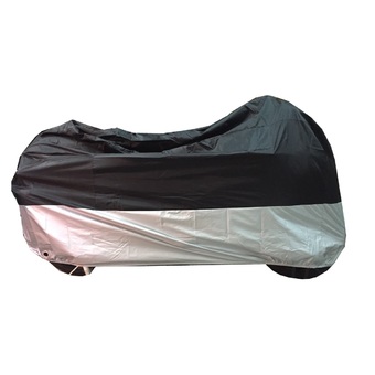 MC COVER ผ้าคลุมรถ BIKE เนื้อ ผ้า OXFORD แบบหนา กันแดด UV100% size xxl (สีดำ-เงิน)