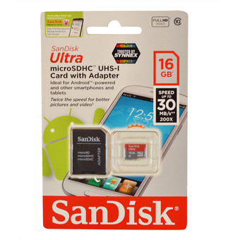 SANDISK MICRO SD ULTRA C10/16GB 48MB/S