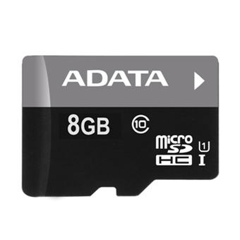Adata MicroSD 8GB Class10 UHS-I with SD Adapter - Black