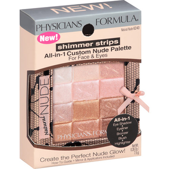 Physicians Formula Shimmer Strips Custom All-in-1 Nude Palette for Face & Eyes #NATURAL NUDE