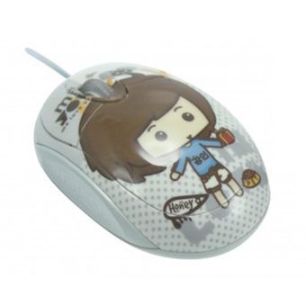 Anitech Mouse Duo Optical USB A313 ( สีเทา )