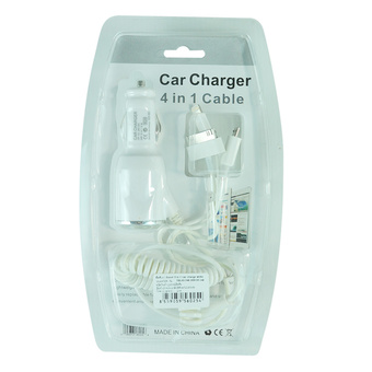 Boost Car Charger 3 in 1 Cable - White