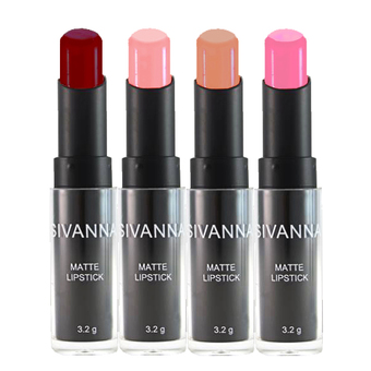 Sivanna Colors ลิปสติก เนื้อแมท Matte Lipstick HF308 (4 แท่ง) #Set3