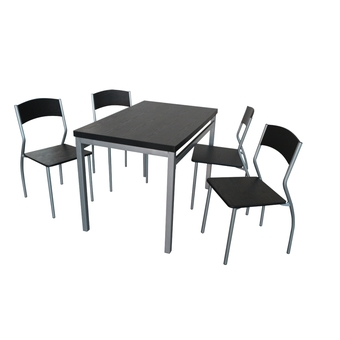 U-RO DECOR ชุดโต๊ะรับประทานอาหาร รุ่น SONOMA โต๊ะ 1 + เก้าอี้ 4 ตัว ( Black Walnut )