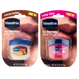 Vaseline วาสลีน Lip Therapy Cocoa Butter Lip Balm 7g 0.25oz + Rosy Lips Lip Balm 7g 0.25oz
