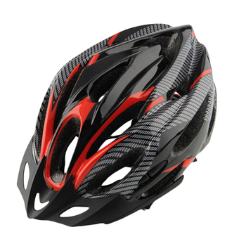 Amango Bicycle Helmet with Visor Red