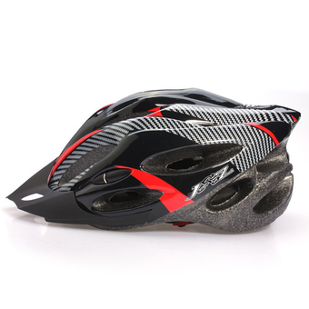 Cycling Mountain Bicycle Racing Adult Mens Women Bike Safety Helmet with Visor Red
