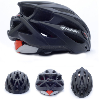 GoSport MOON MV29 Adult Bicycle Outdoor Cycling Helmet with Snap-on Visor Use Road Mountain Size M (Black) (Intl)