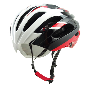 CMA หมวกจักรยานพร้อมแว่นตา รุ่น MN-018 (White/Black/Red)