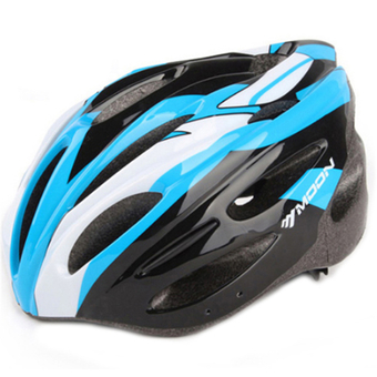 GoSport Moon MV26 Cycling Bicycle Adult Mens Bike Helmet Carbon Color With Visor Mountain Size L (Blue) (Intl)