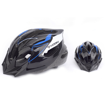 GoSport MOON MB12 Teenagers Bicycle Outdoor Cycling Helmet with Snap-on Visor Size L (Black+Blue) (Intl)
