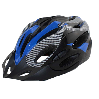 Amango Bicycle Helmet with Visor Blue