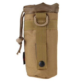 Khaki Outdoor Tactical Military Molle System Water Bottle Bag Kettle Pouch