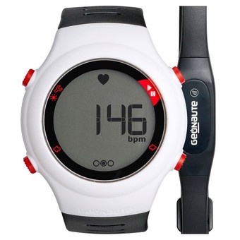 Travel Sports GEONAUTE นาฬิกาวัดชีพจร Heart Rate/วัดอัตราการเต้นของหัวใจ รุ่น ONRHYTHM 110 พร้อมสายรัดหน้าอก (สีขาว)