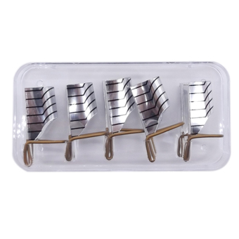 Reusable Forms for UV Gel Acrylic French Nail Art Tips Silver White Nail Tools  (Intl)