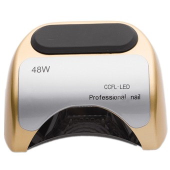 Professional Nail Dryer CCFL with LED Lamp Automatic 48W Curing for UV Gel Nail Polish EU Plug (Gold)