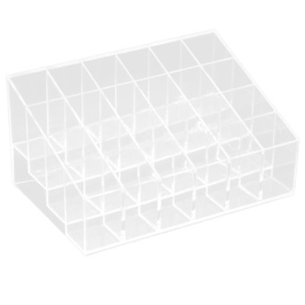 Clear Acrylic 24 Lipstick Holder Display Stand Cosmetic Storage Rack Organizer Makeup Make up Case Box Container (Intl)