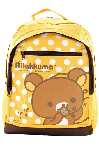 Rilakkuma กระเป๋าเป้ กระเป๋านักเรียน สะพายหลัง (สีเหลือง)