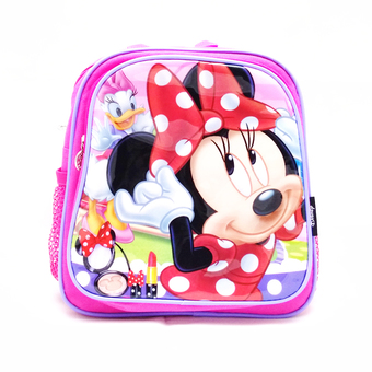 Minnie Mouse กระเป๋าเป้สะพายหลังเด็กเล็ก กระเป๋านักเรียน สีชมพู