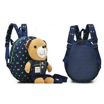 Madamphooh กระเป๋าเป้พร้อมสายจูงกันเด็กหลง มากับตุ๊กตาหมีสุดน่ารัก (สีน้ำเงิน)