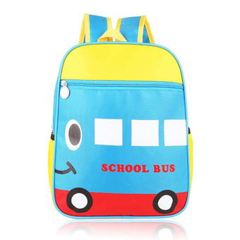 Cartoon Pattern Kids Child Nylon Waterproof Small Schoolbag School Bag Backpack School Bus (Intl)
