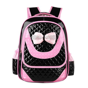 Eozy Children Backpack Casual Kid Daypacks Korean Bowknot Child Girl 1-6 Grade Students Schoolbags Bags(Black) (Intl)