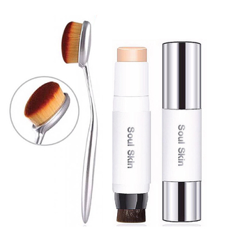 Soul skin Matte foundation stick HD เบอร์ 20 (ผิวขาวอมเหลือง) SPF50 PA++ รองพื้นเทพ ปกปิดระดับ HD 1 แท่ง + แปรงเกลี่ยรองพื้น 1 อัน