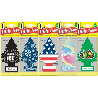 Little Trees แผ่นน้ำหอมปรับอากาศ รูปต้นไม้ คละกลิ่น (5 ชิ้น) เซต 2