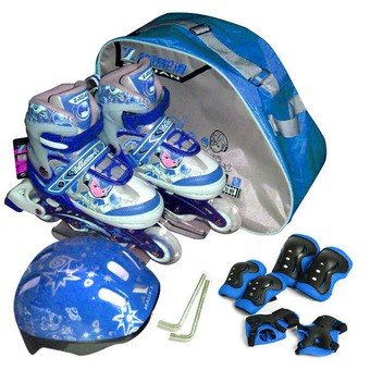 OEM Kid Set Pro รองเท้าสเก็ต สำหรับคุณหนู ไซด์ 34-37M (สีน้ำเงิน)