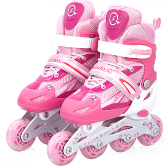 Tmall รองเท้าสเก็ต โรลเลอร์เบลด Roller Blade Skate รุ่น S=27-32 M=33-37 L= 38-41 (Pink)
